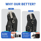 Crimping Tool Set Electrician Tools Quick Change Jaws For Crimp Terminals Dupont JST Non Insulated Open Barrel Ferrule Solar MC4