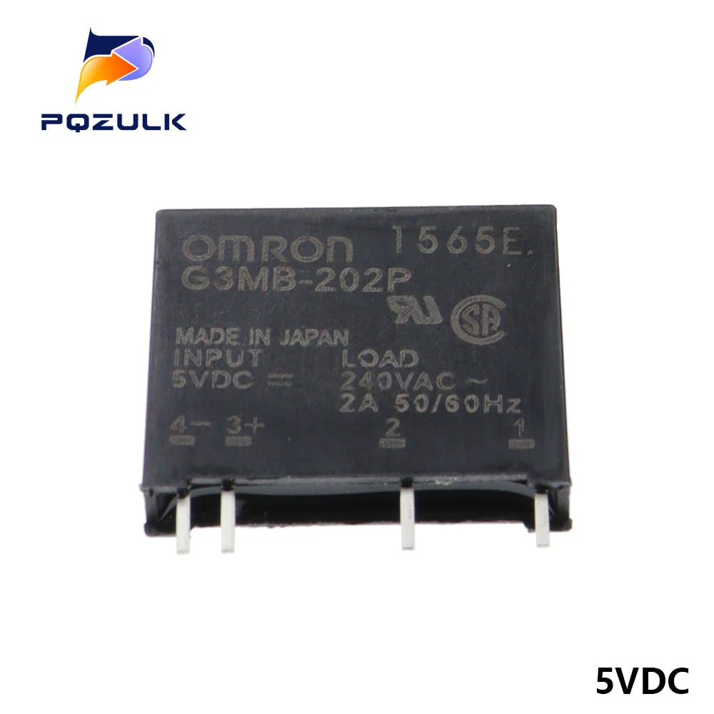 5PCS Relay Module G3MB-202P G3MB 202P DC-AC PCB SSR In 5V 12V 24V DC Out 240V AC 2A Solid State Relay Module