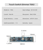 DC12V 24V New Lead-free Sensing Module 8A Pir Motion/ IR Hand Wave/Touch Sensor Module for LED Cabinet Light
