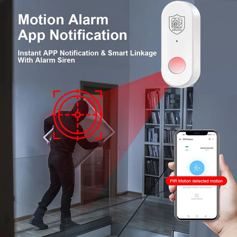 EWeLink Zigbee PIR Infrared Detector Human Motion Sensor Smart Home Security Anti-theft Work With Gateway Alexa Alice Zigbee 3.0