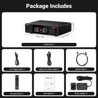 AIYIMA D20 HiFi DAC Decoder AK4493SEQ ES9039Q2M XMOS XU316 USB DSD512 Bluetooth 5.1 LDAC RCA XLR Audio Converter VU Meter