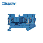 10Pcs PT2.5-TW PT 2.5-TW Push-In Twin 3-Conductor Feed-Through Strip Wire Electrical Connector Din Rail Terminal Block PT 2.5 TW