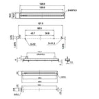 1PCS 128mm long SC-1009G mixer fader / dual straight sliding potentiometer B10Kx2 / handle length 8MMB / travel 100mm