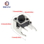 Momentary Tactile Tact Push Button Switch Right Angle Horizontal holder With Stent 6*6*4.3/5/6/7/8/9/10/11/12/mm 6x6