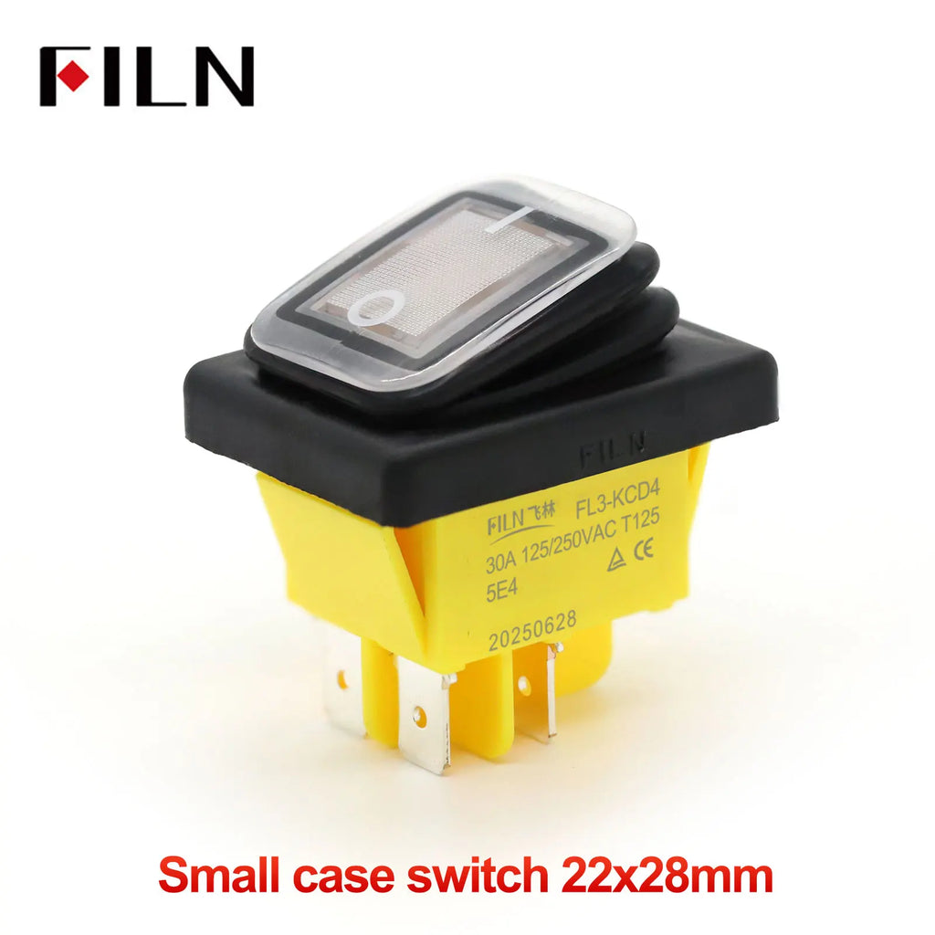FILN Heavy Duty IP68 Waterproof LED Toggle Rocker Switch T8530A12V/220VRed/Blue/Green ON/OFF Ideal for Car & Marine Use