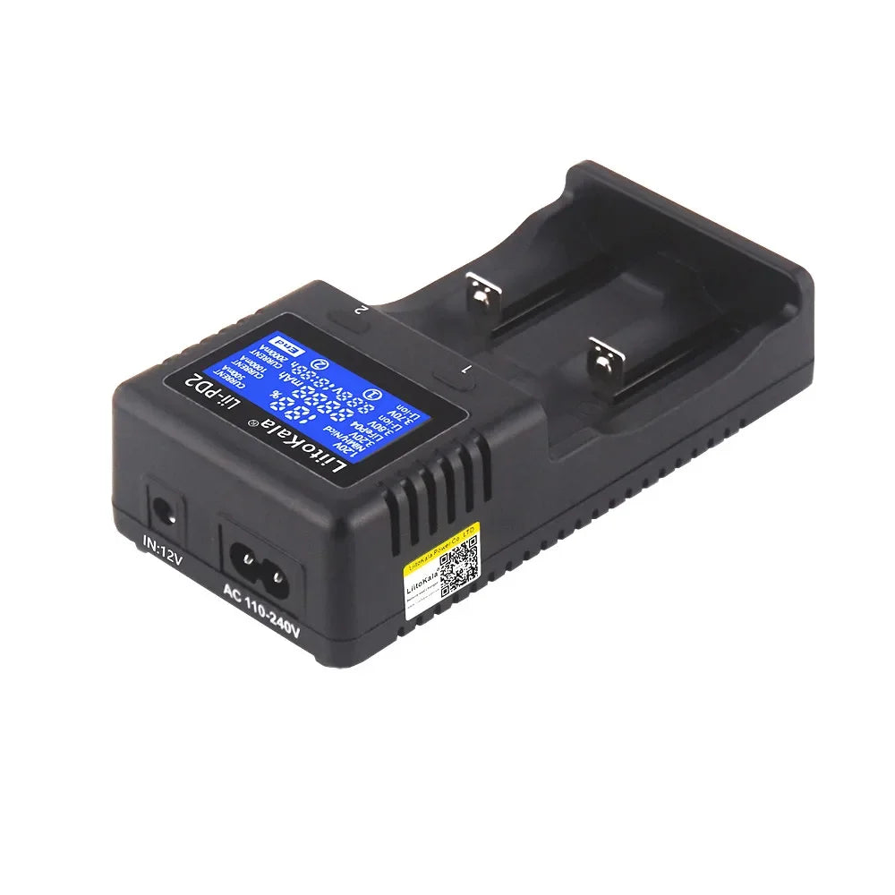 LiitoKala Lii-PD2 Lii-PD4 LCD Lipo Battery Charger For 21700 20700 18650 18350 26650 22650 14500 NiMH Smart Full Automatic Stop