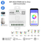 All In One LED Controller SP530E Wifi Alexa Google Home BT SP630E 5CH PWM SPI Pixels LED Strip Light WS2811 WS2812B SK6812 FCOB