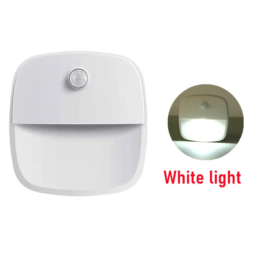 ZQQBYY LED Night Light Motion Sensor Wireless Lights AAA Battery Powered Bedroom Wall Staircase Closet Aisle Body Induction Lamp