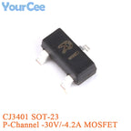 50pcs CJ3401A R1A CJ3401 R1 CJ3407 3407 CJ2307 S7 CJ2303 S3 CJ2321 S21 CJ2301 S1 CJ2305 S5 SOT-23 P-channel SMD MOSFET BSS84