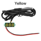 DC4-28V 0.28-inch Mini Two-Line Digital Thermometer Tester LED Display DS18B20 Waterproof Metal Probe -50 ℃~125 ℃