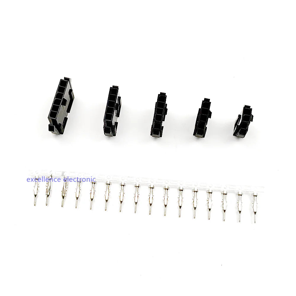 10/20/50sets 3.0 mm Micro-Fit 3.0 Connector Single Row Receptacle Housing 2 Pin 3 4 5 6 Circuit Plug House Terminal 43640 43645