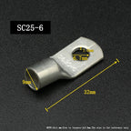 SC Type Wire Nose Terminal SC6 SC10 SC16 SC25 Bare Copper Battery Block Lugs Hole ID 6 8 10 12mm Crimp Wire Connector