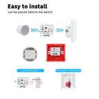 SIXWGH Smart Wireless Switch RF433Mhz Self-Powered Push Button Wall Panels Remote Controller Light Switch Waterproof Wall Switch