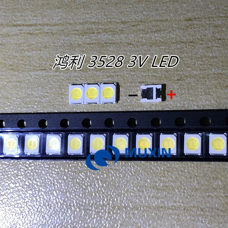 HONGLI TRONIC DOUBLE CHIPS LED Backlight 1210 3528 2835 1W 3V 100LM Cool white LCD Backlight for TV TV Application 120PCS