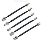 Door/Window Pass Through Flat RF Coaxial Cable BNC Male Female to BNC Q9 Male 50 Ohm RF Coax Pigtail Extension Cord Wire