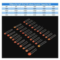Ceramic Capacitor Kit Set 300pcs/960pcs 2pF-0.1uF Electronic Components Capacitor Assorted Kit IC Samples for DIY Electronics