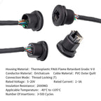 Cat6 Waterproof RJ45 Female Socket Aviation Plug IP67 Ethernet Panel Mount Connector Coupler Extension Cable For Outdoor CCTV
