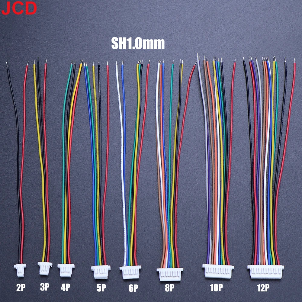 10pc 1.0 1.25 1.5 2.0 2.54 Sh/Jst/Zh/Ph/Xh 1.0mm 1.25mm 1.5mm 2.0mm 2.54mm Female Plug Connector With Wire 2/4/5/6/8/10/12P Pin