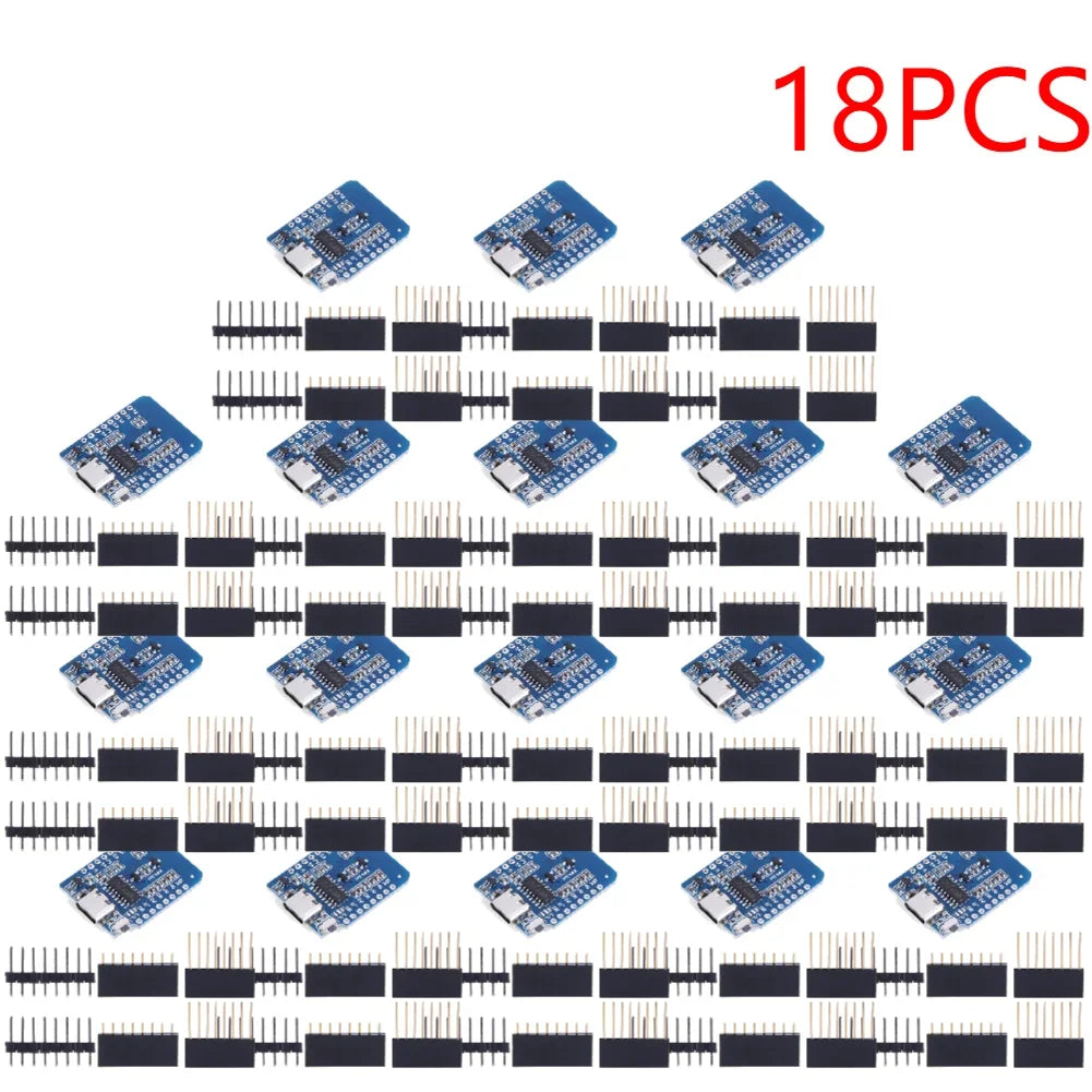 1-20PCS ESP8266 D1 Mini WIFI Development Board ESP-12F CH340G CH340 V2 Usb Wemos D1 Mini Nodemcu Lua Iot Board 3.3V Met Pins