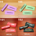 100pcs/lot Shrinkage packaging skin for lithium battery 18650 battery PVC heat shrinkable film insulating sleeve packaging skin