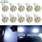 10Pcs Car Driving Led 8Smd 1206 Auto Interior Dome Reading Light Wedge Lighting DC 12V White Cob Bulb Dashboard Lamp Turn Signal