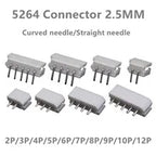 10/20sets Lot 5264 2.54 2.5mm Pitch Female Housing+Straight/curved needle+Terminal 2P~12Pin 5268 For PCB Wire To Board Connector