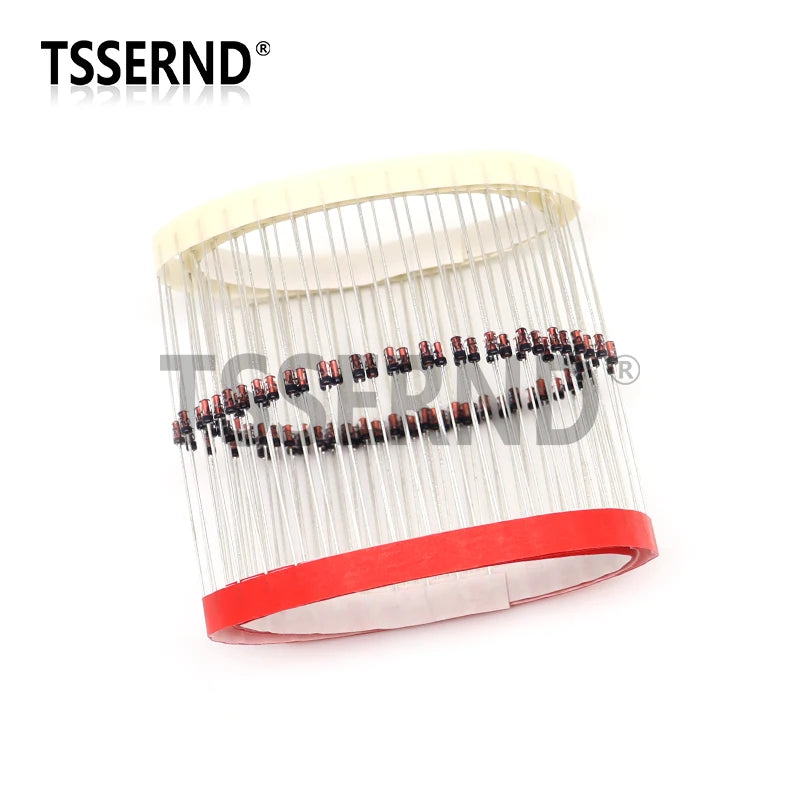 100pcs 1/2W Zener Diode 0.5W DO-35 BZX55C 2V 2V2 2V4 2V7 3V 3V3 3V9 4V7 5V1 6V2 7V5 10V 12V 15V 18V 20V 22V 27V 33V 39V 47V 75V