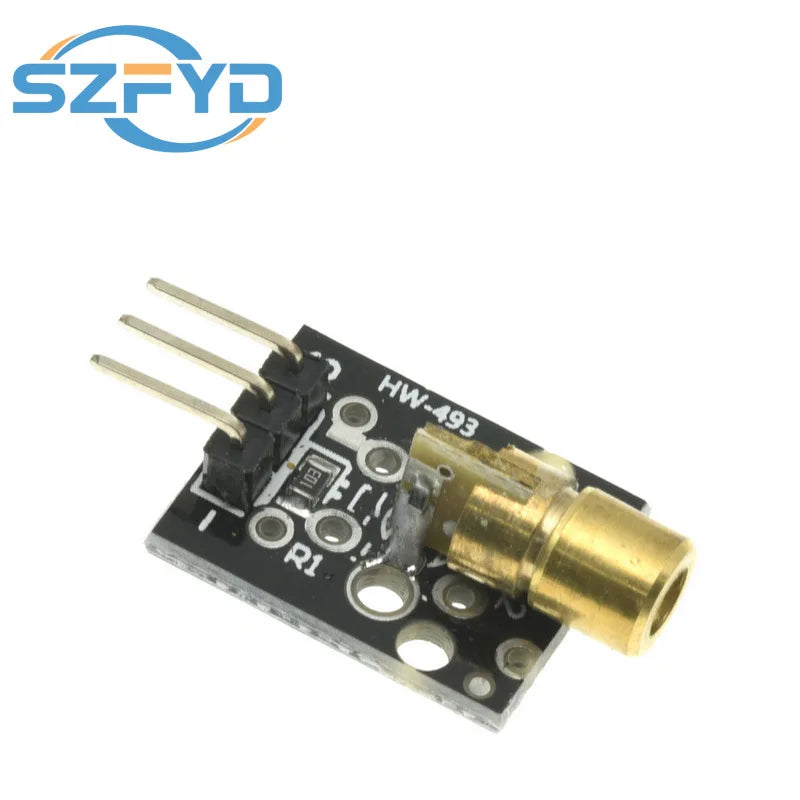 1/5/10pcs KY-008 3pin 650nm Red Laser Transmitter Dot Diode Copper Head Sensor Module for Arduino AVR PIC Compatible MEGA 2560