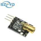 1/5/10pcs KY-008 3pin 650nm Red Laser Transmitter Dot Diode Copper Head Sensor Module for Arduino AVR PIC Compatible MEGA 2560