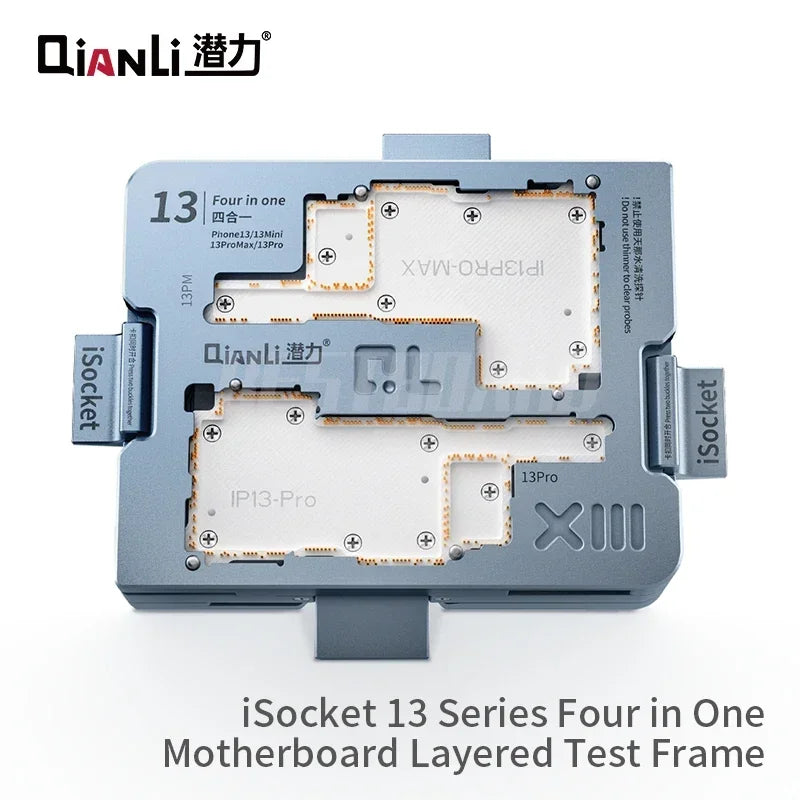 QIANLI ISocket Motherboard Middle Layer Test Stand for IPhone 16E X-16 Logic Board Function Diagnostic Double-deck Repair Tools