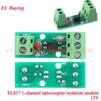 EL817 PC817 1 2 4 8 Way Channel Optocoupler Isolation Module PLC 3V-5V 12V 24V Photoelectric Isolator Optical Coupler Board