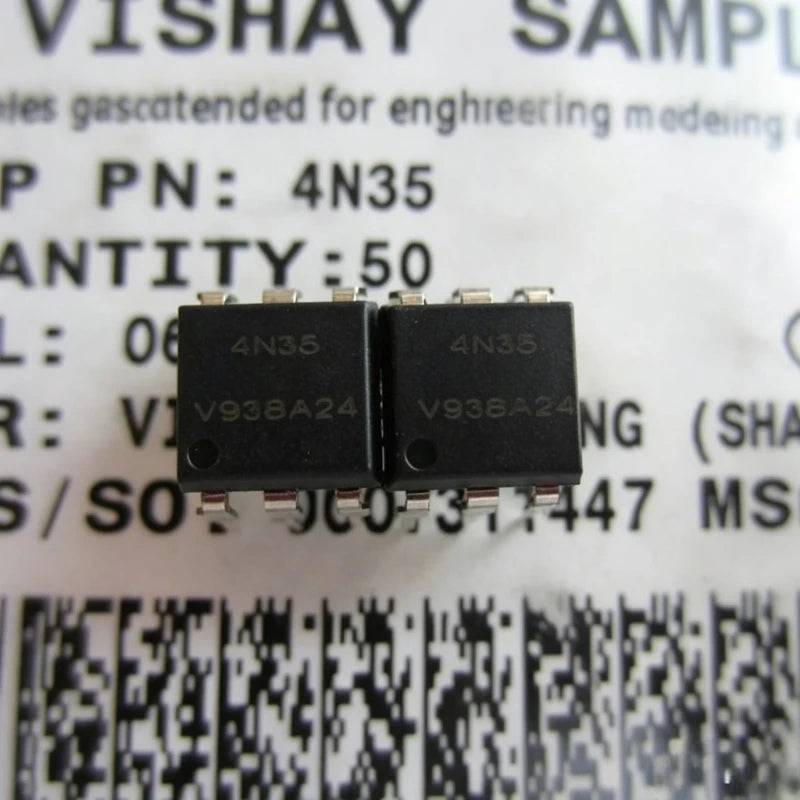10Pcs new original imported 4N35 optocoupler, transistor output optocoupler, in-line plug, packaged DIP6