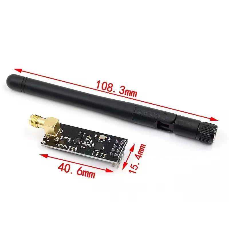 NRF24L01+PA+LNA Wireless Transceiver RF Transceiver Module 2.4G 1100m with Antenna and NRF24L01+ Breakout Adapter with 3.3V