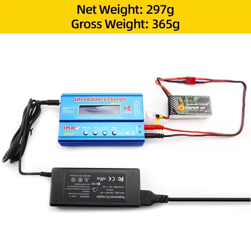 Digital Imax B6 80W Balance Charger T/Tamiya/XT60 Plug  For RC Lipo NiMH NiCd Li-ion Battery