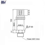 0-50mbar  0-60mbar 100mbar 500mbar 1000mbar pressure sensor 4-20mA 0-10V 0-5V mbar pressure transmitter