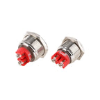 1NO 16mm19mm22mm Waterproof Momentary Latching Metal Doorbell Horn Push Button Switch Fixation Lock Reset NO LED screw terminal