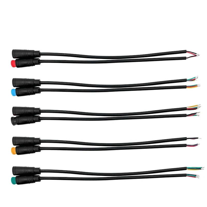 5 Set M6 M8 2 3 4 5 6 Pin Julet Electric Butt Plug Connector Wiring Line Scooter Brake Cable Pluger Signal Sensor 20CM