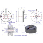 2804 DC Brushless Motor Neodymium Magnetic BLDC Hollow Shaft Infinite Outer Rotor Yuntai Motor FOC