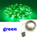 USB Copper Wire Lights Fairy Garland Lights LED String Lights Outdoor Waterproof String For Christmas Wedding Party Decorations