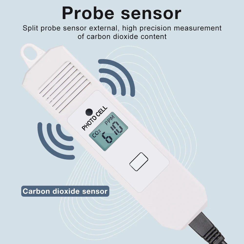 Automatic CO2 Concentration Control 0-5000ppm Carbon Dioxide Controller NDIR Sensor CO2 Detector for Greenhouse