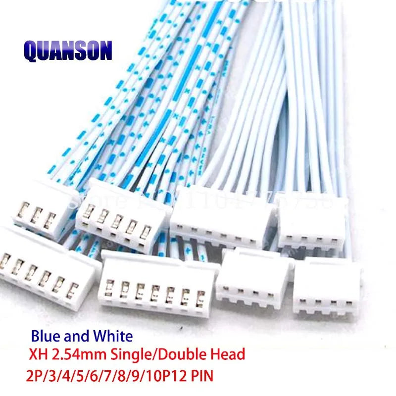 10PCS JST XH2.54 XH 2.54mm Single/Double Head Wire Cable Connector 2P/3/4/5/6/7/8/9/10P12 Pin Pitch Red Blue Male Female Plug