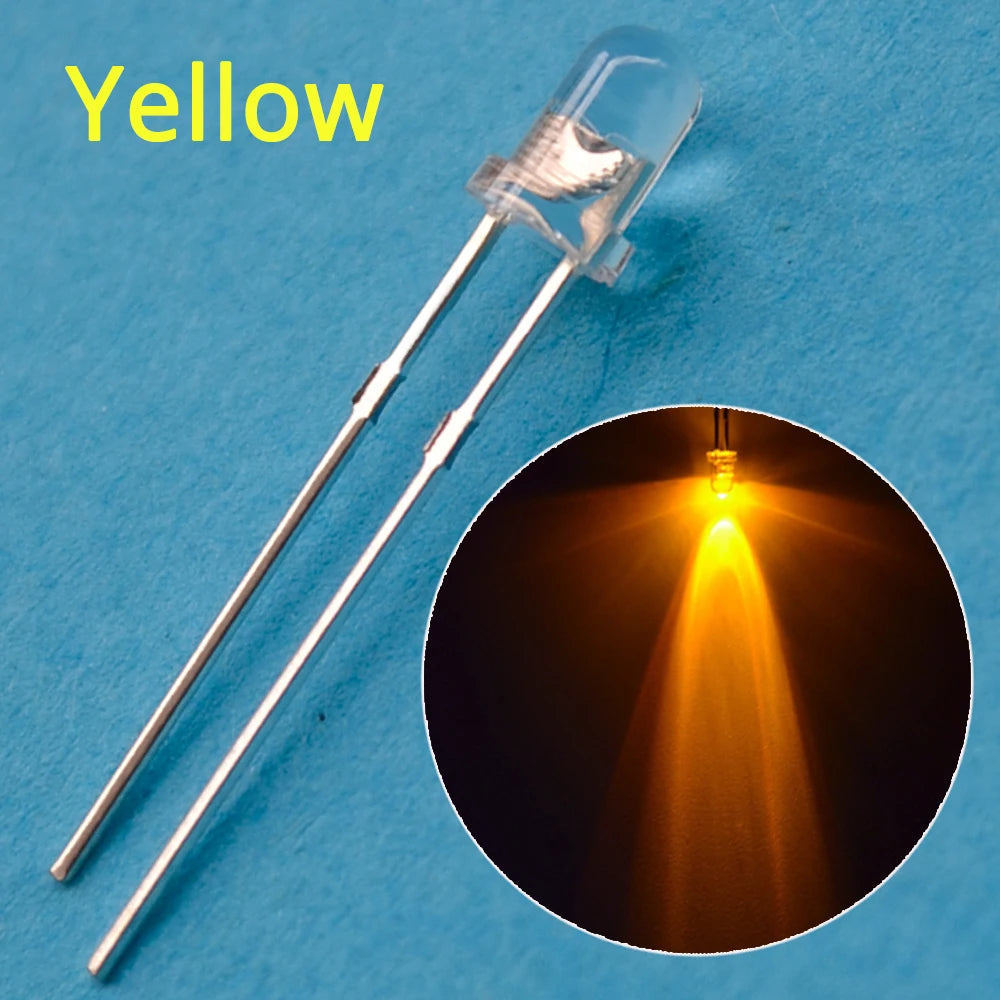 100/1000Pcs F3 3mm Round LED Assortment Kit Ultra Super Bright Light Emitting Diodes Bulb Lamp Red Green Blue Water Clear Diode