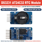 DS3231 AT24C32 IIC Precision RTC Real Time Clock Memory Module Without Battery 3.3V-5V for Arduino ESP32 Temperature Compensated