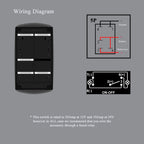12V-24V Car Boat Led Switch Base ON OFF / ON OFF ON / Momentary for Carling ARB 4x4 Contura Rocker Switch Assembly- Base Only