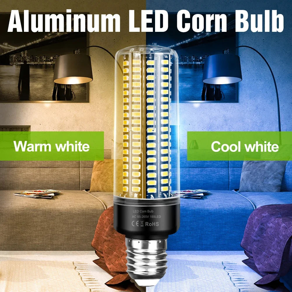 30W LED Indoor Corn Bulb E27/E26 Ceiling Lamp Bulbs E14 Spotlight B22 Living Room Bedroom Kitchen Washroom 220V Home Lighting