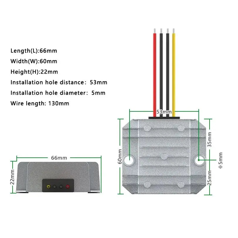 48V/36V/24V to 12V 5A 10A DC Power Converter Car Voltage Stabilizer DC DC Step-down Module