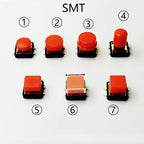 10 Sets Momentary Tactile Button 4PIN SMT/DIP 12X12mm H=9.8/9/16.8mm With Cap Tact Switch Push Button Switch Micro Key Button