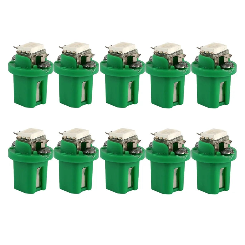 10pcs T5 B8.5d LED Car Interior Lights Instrument Panels Bulbs Low Power 5050 SMD Automobile Dashboard Switch Lamp 12V Luces
