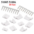 10 Set/lot 51005 51006 Micro Connector 2p 3p 4p Male Female Plastic Housing With Metal Pins For Rc Battery Esc Adapter