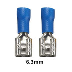 100/50/10pcs Female Crimp Terminal 2.8mm 4.8mm 6.3mm Insulated Spade Wire Connector Electrical Wiring Cable Plug Red blue yellow